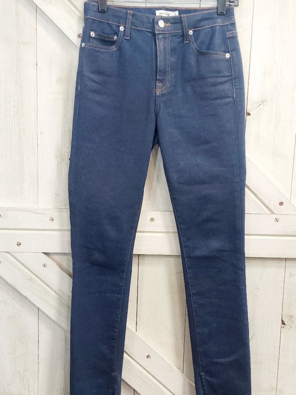 Simkhai Dark Wash Coated Denim Size 28